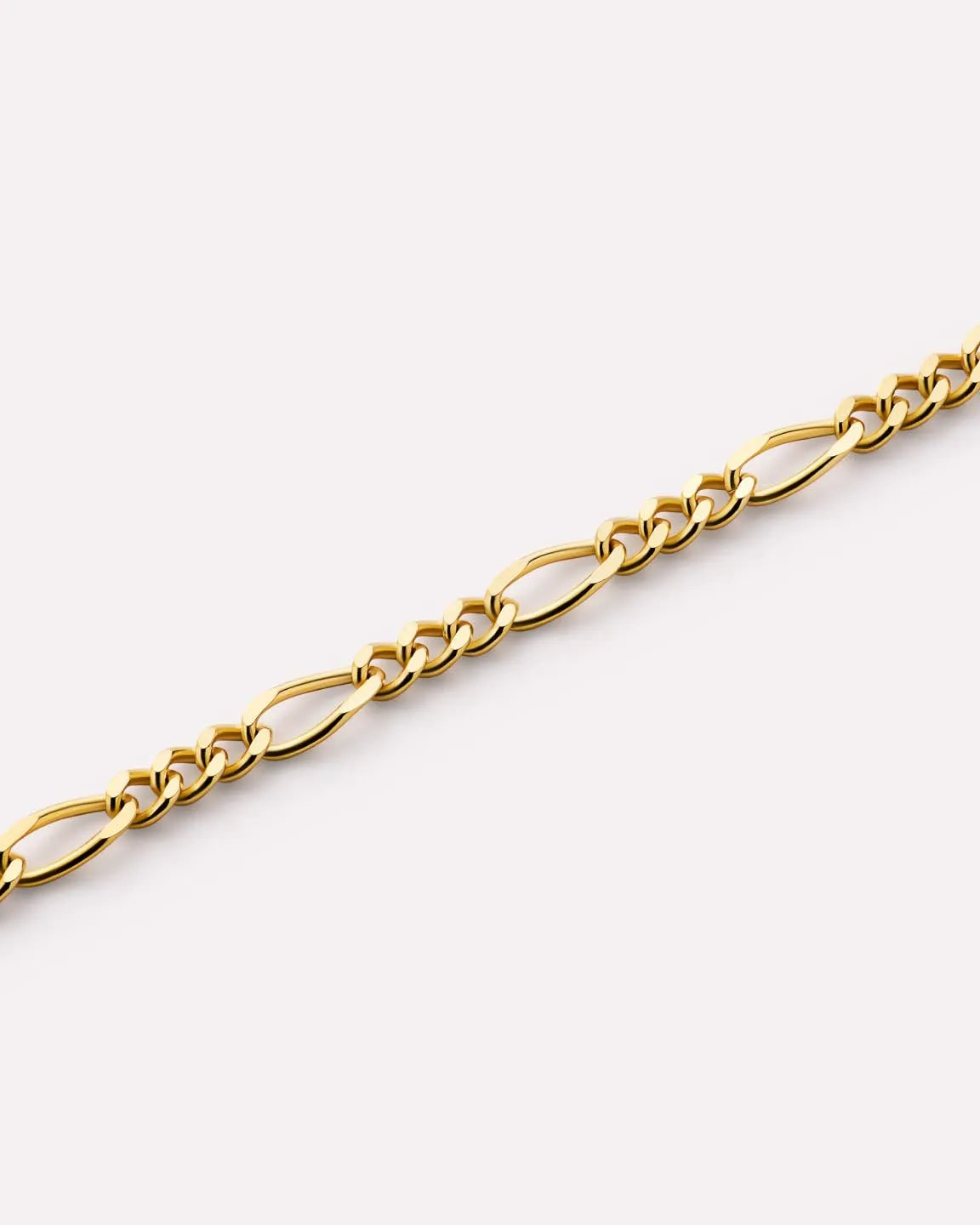 Solid Yellow Gold - Figaro Chain Bracelet