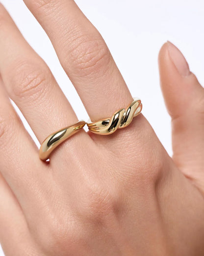 Gold Band Ring - Violet Band Ring