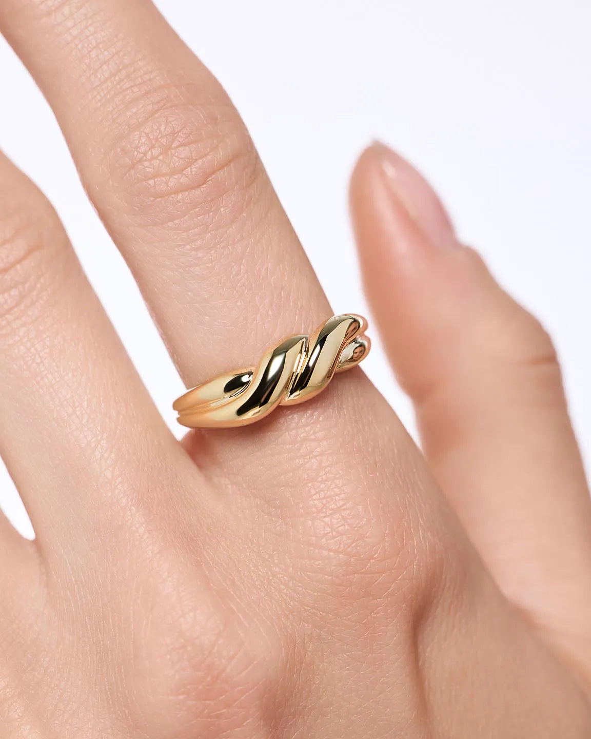 Gold Band Ring - Violet Band Ring