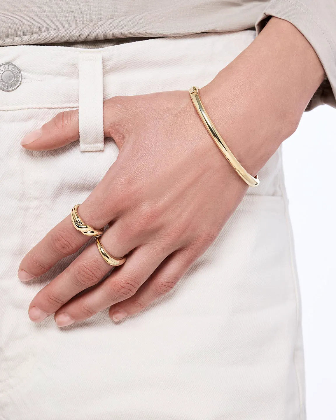 Gold Band Ring - Violet Band Ring