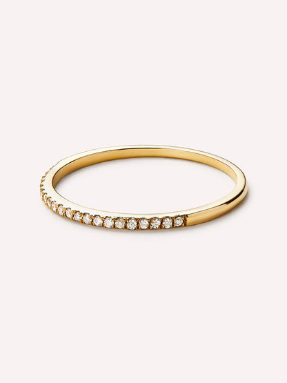 Gold Band Ring - Gold Diamond Eternity Ring