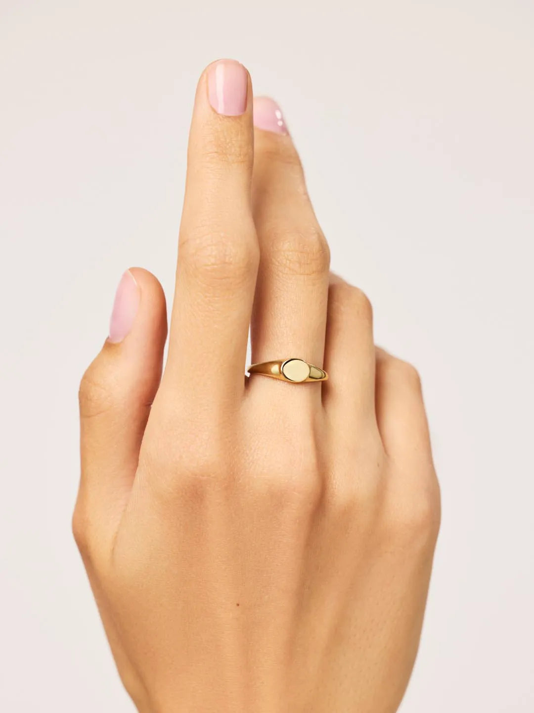 Gold Band Ring - Gold Signet Ring